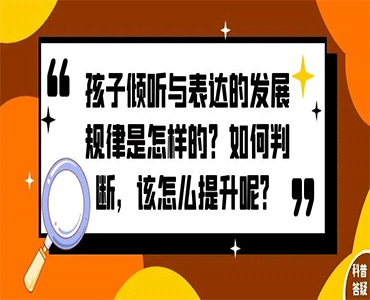 3-6岁幼儿“倾听与表达”发展能力自查表及教育建议